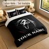 3Pcs Bedding Set Custom Name Text, 1 Sheet 2 Pillowcases Home Bed DecorScream Ghostface