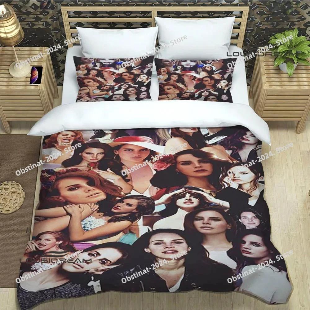 Lana Del Rey Bettwäsche Set Druck Mit Kissenbezug Bett Weiche Bettdecke Weich Einzel Doppel Queen Super King-Größe Abmessungen Abmessungen Luxuriöses Geburtstagsgeschenk