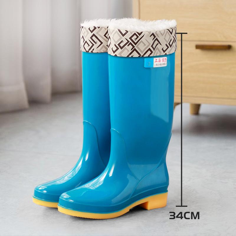 2025 New Women's Water Shoes Outdoor Plastic Wear-resistant High Tube Kitchen Work Rain Shoes Women