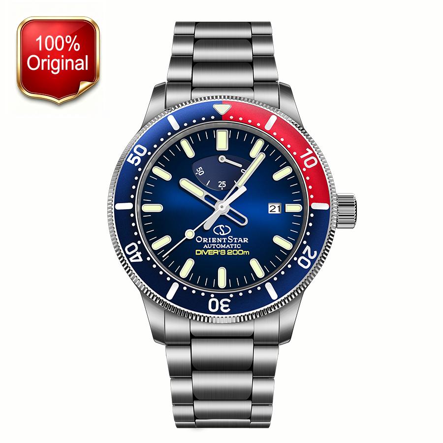 Oriental Star Men's Automatic Mechanical Watch Series - Luminous Diving Watch, Red and Blue Edition, Model RE-AU0306L00B