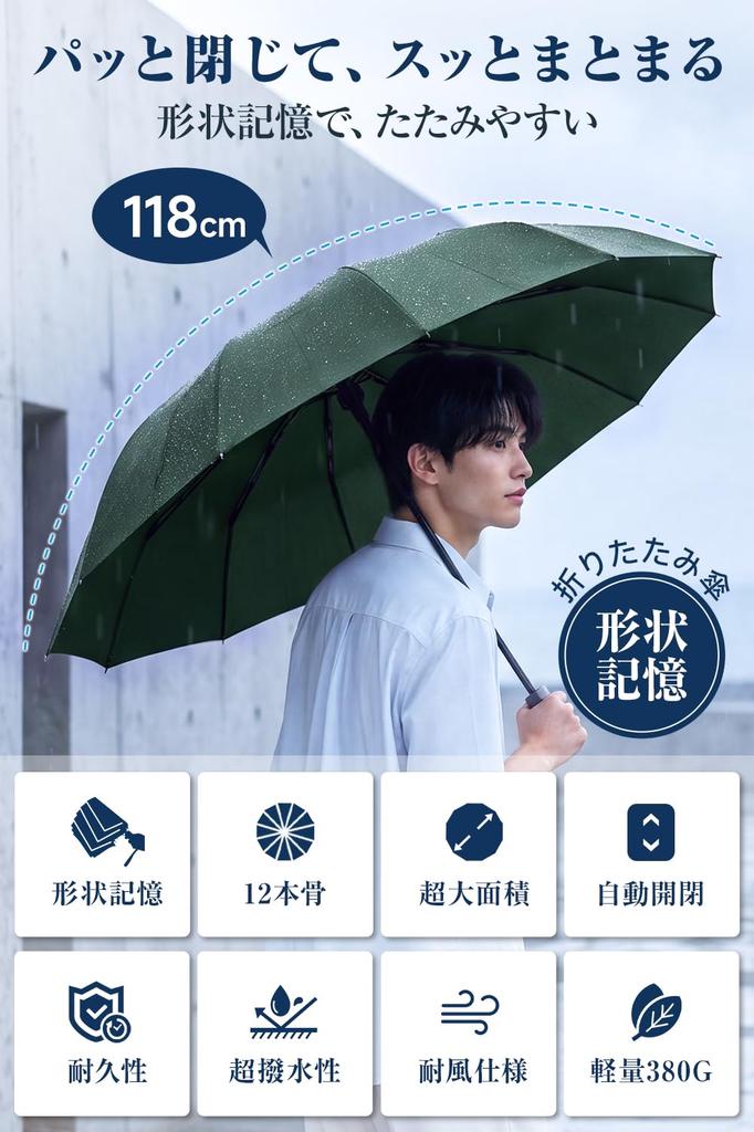 New Release Shape 12 Automatic Opening and Large Suitable for Sunny and Rainy Foldable Parasol 2026 - MemoryFolding Umbrella, 3-Second Storage,