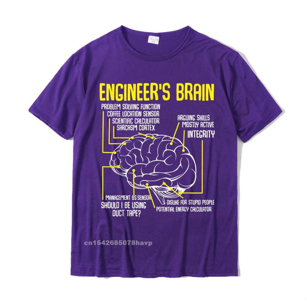 Engineers Brain Funny Engineering Games Process Funny TShirt Unisex Slim Fit Gift Tops Tees Cotton Tshirts Fitness Tight