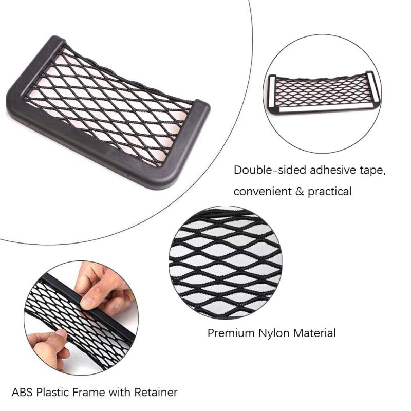 Car Interior Storage Net Pocket Bag Creative Car Supplies For Car Mesh Sundries Storage
