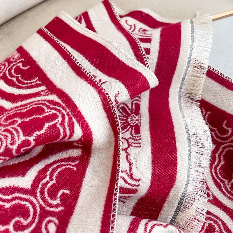 Temperament Tassel Age Reduction Thickened Scarf Outside With Loose Shawl High Sense Travel Cloak Women