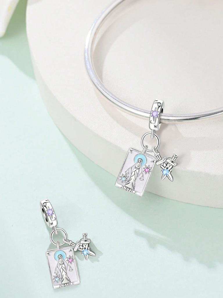 Hot Sale Charms Bead 925 Silver Tarot of the Holy Mother Emperor Fit Bangle Bracelet Necklace DIY Jewelry