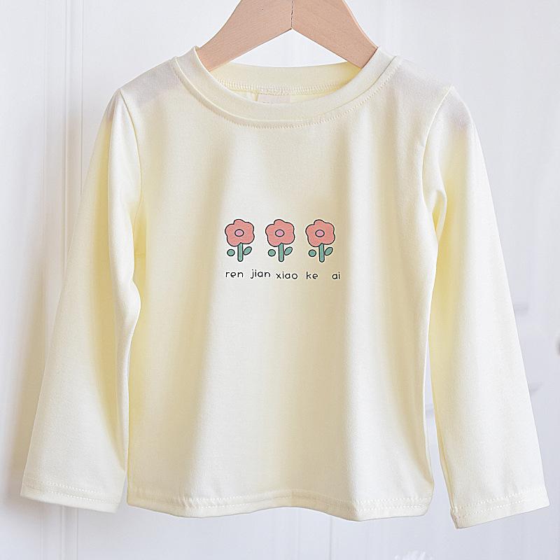 Cute Sweet Kids Girls Long Sleeve Casual Basic T Shirt Daily Top