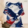Women Plus Size Round Neck Batwing Short Sleeve Top Star Planet Cosmic Wave Print Loose Casual Tunic Blouse