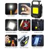 Mini COB Schlüsselanhänger Arbeitslicht mit doppelter Lichtquelle, 5 Modi, wiederaufladbar, hohe Lumen, tragbares LED-Licht für Camping, Wandern, Laufen
