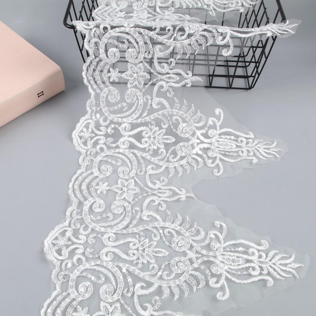 29Cm Flat Embroidery Crystal Sheet Large Barcode Lace Clothing Accessories Wedding Dress Curtains Children'S Clothing Decoration Accessories