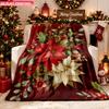 Blanket 1pc Holiday Floral Arrangement 2D-printed Flannel Throw Blanket-soft and Cozy Suitable for Use On the Sofa While Traveling