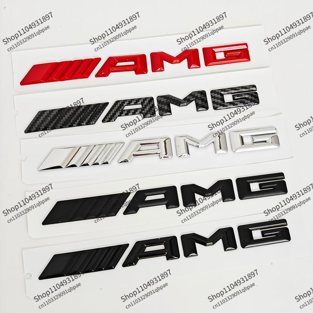 3D ABS Black Logo AMG Emblem Letters Car Trunk Badge For Mercedes Benz W204 W205 W176 W177 W212 W213 AMG Sticker Accessories