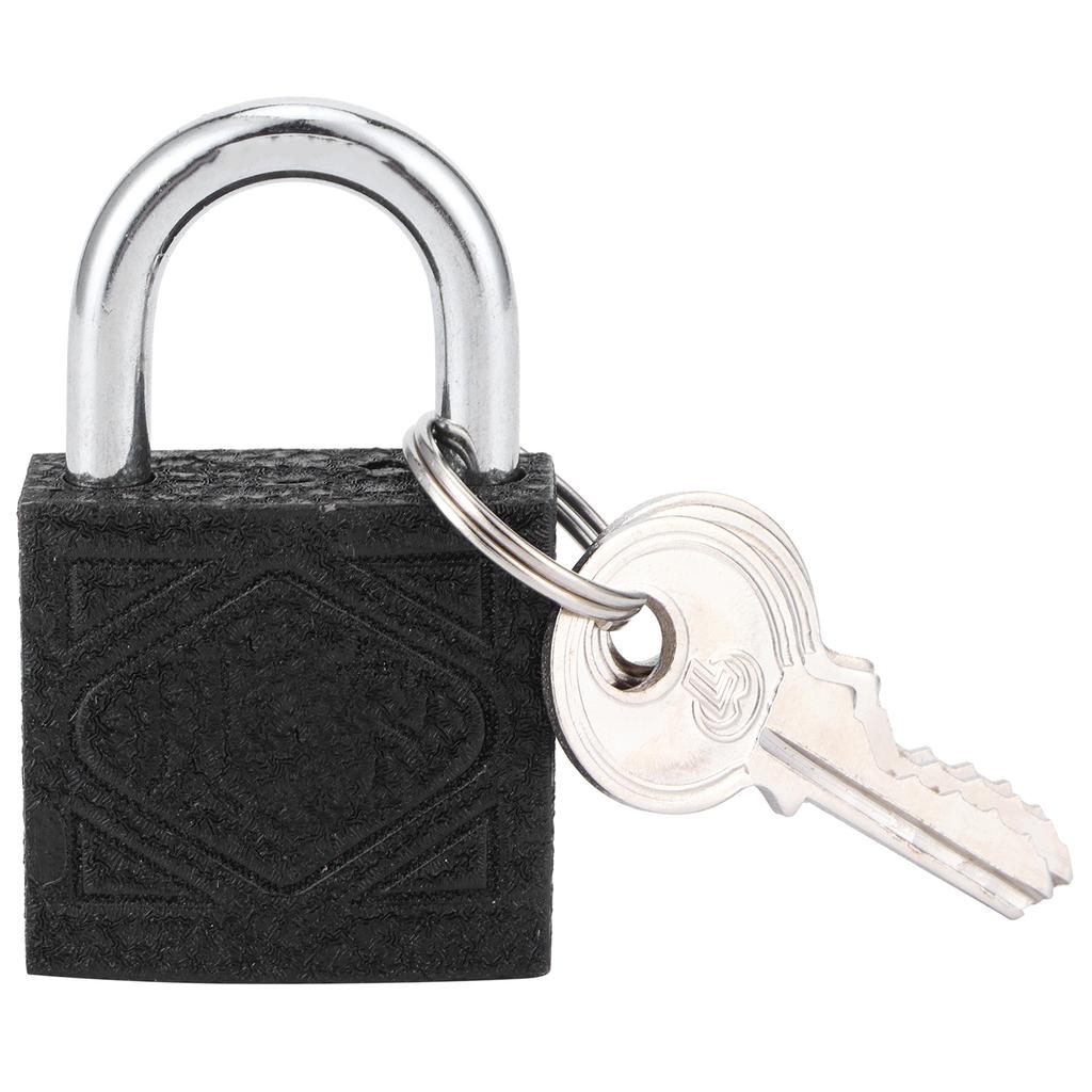 Padlock Brass Core and Thickened Black Iron Door Lock for Home Dormitory Portable Padlock50mm