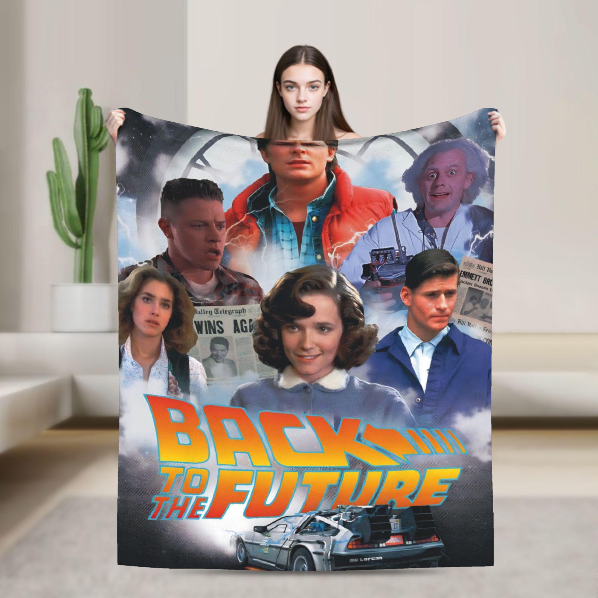 

Back To The Future Warm Soft Blanket Travel Plush Bedding Throws Fashion Couch Chair Flannel Bedspread Sofa Bed Cover 75x90cm