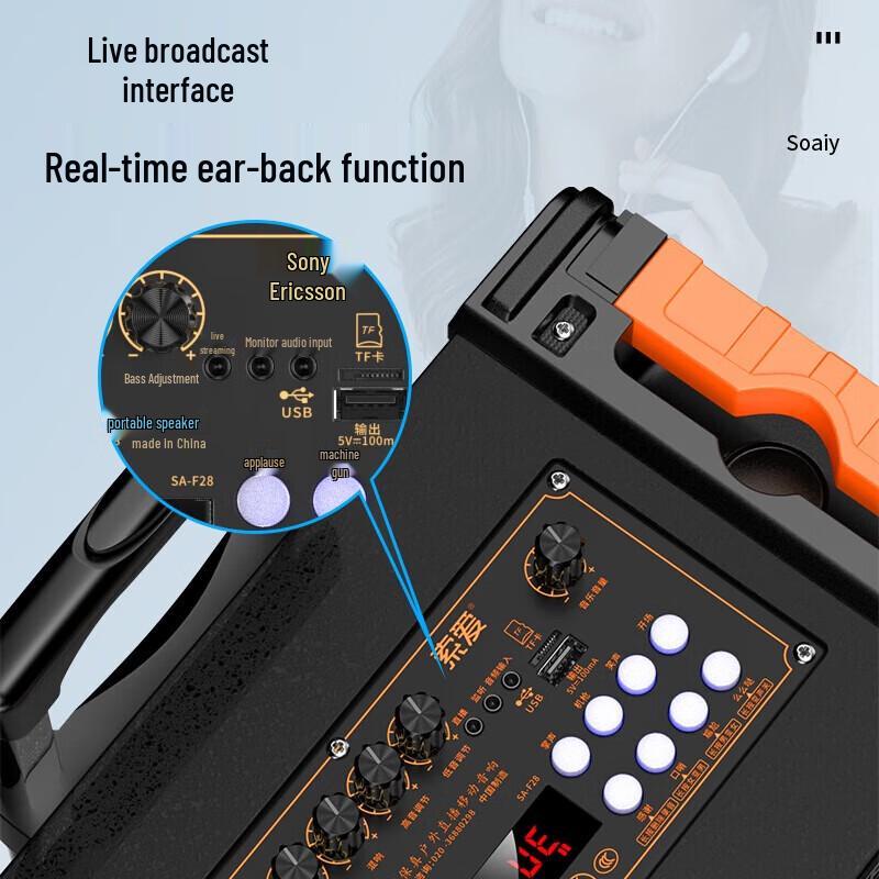 Soaiy SA-X39 12-inch Outdoor Portable KTV Speaker