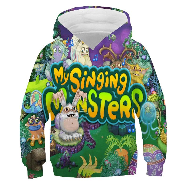 Kids Clothes My Singing Monsters Print Hoodie Girls Cartoon Casual Sweatshirts Children's Clothing Autumn Boys Hoody Pullover