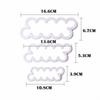 3 Pcs/set Rose Flower Cake Molds Plastic White Rose Flower Fondant Cutter Cake Decorating Molds Biscu
