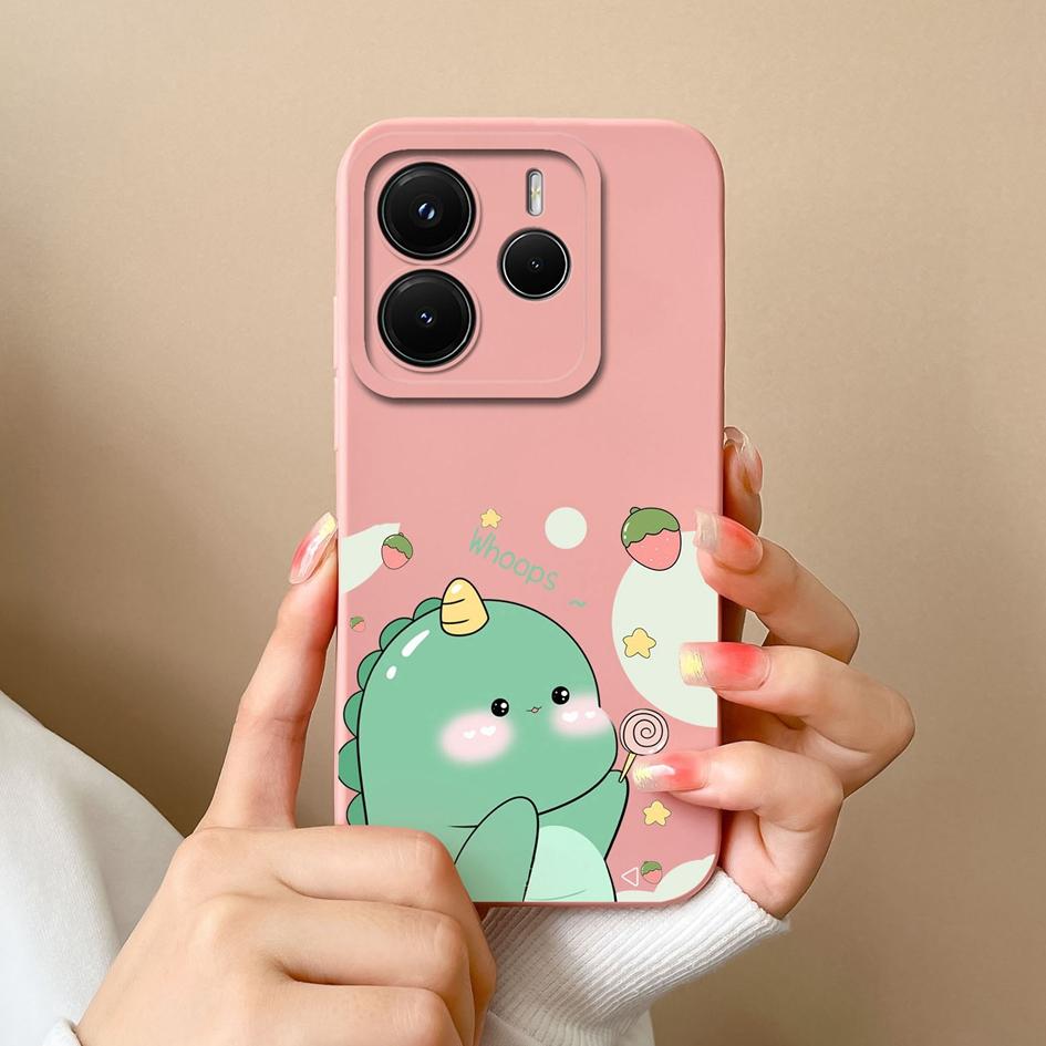 Pentru Redmi Note 12R 12Turbo 11 12 14 12S 11S 11E 14S 11T Pro Plus 4G 5G Carcasă de telefon Naughty Dinosaur Advanced Silicone Protector Carcasă pentru Redmi Capa