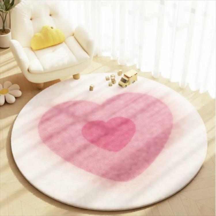 

Коврик Love Patter для пола, нескользящий, круглый, ковер для комнаты девочек, ковер для спальни, гостиной, милый коврик для пола diameter 60cm