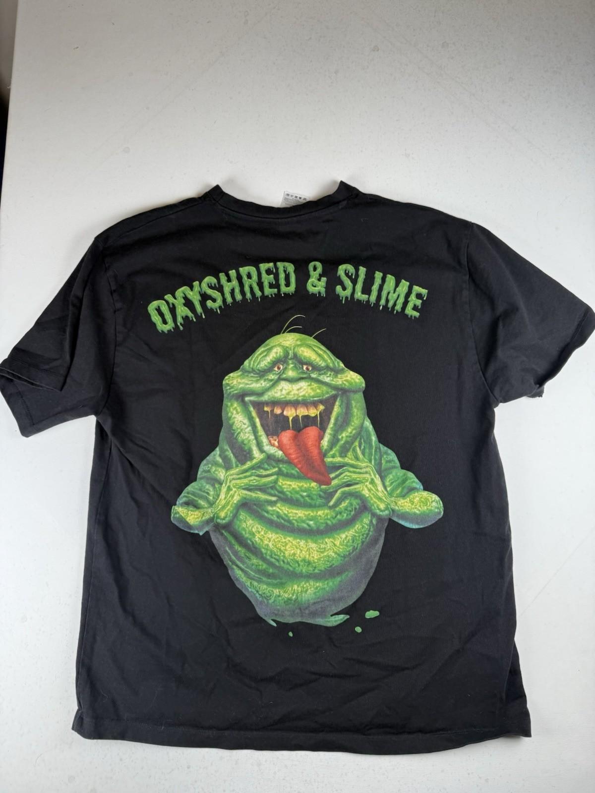 EHPlabs x Ghostbusters Slimer OxyShred & Slime T-Shirt Black Size Large Unisex T-Shirt XXXL