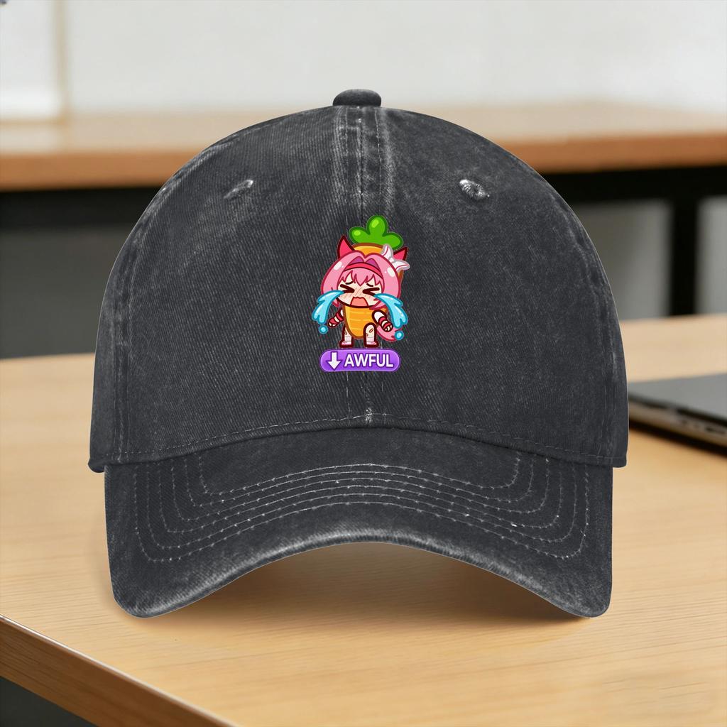 Haru Urara Carrot Awful Chibi Uma Musume Baseball Cap Kpop Rock Hot Sale Washed Trucker Hat UnisexTeens Stylish Snapback Cap