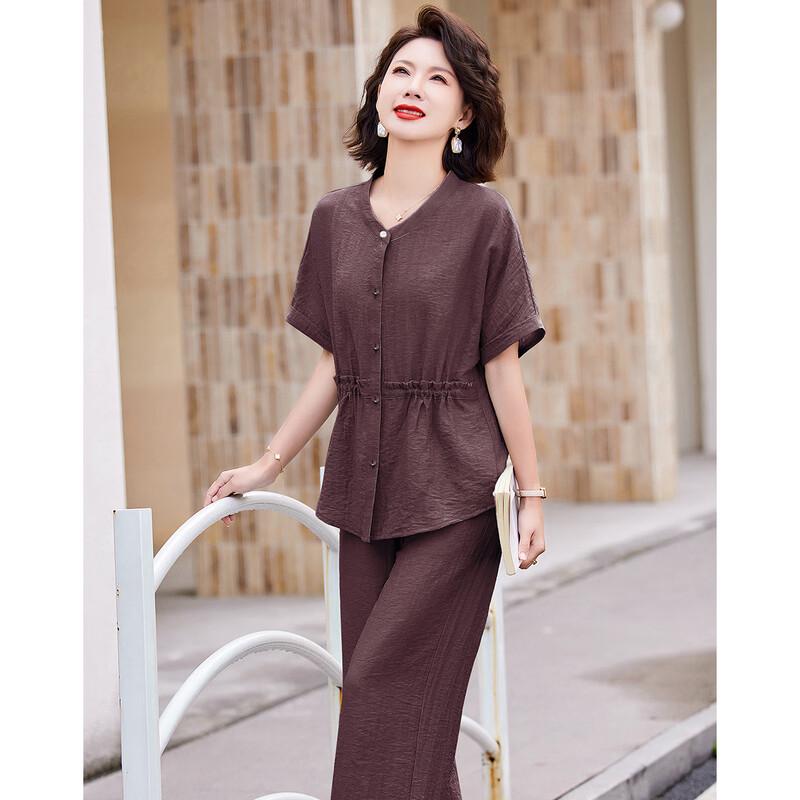 Pasite Damen Sommer locker geschnittenes T-Shirt & Lässige Hose Set