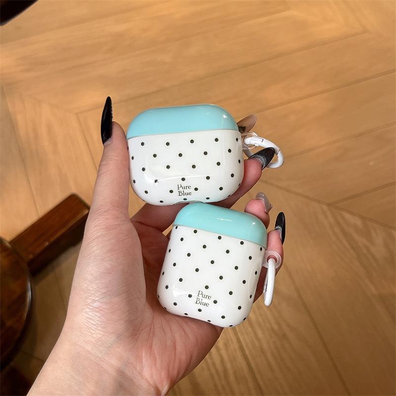 Contrast Color Polka Dots for AirPods1 Apple Bluetooth Wireless Headset Case 1/1/1 Generation of Cute Creative Women