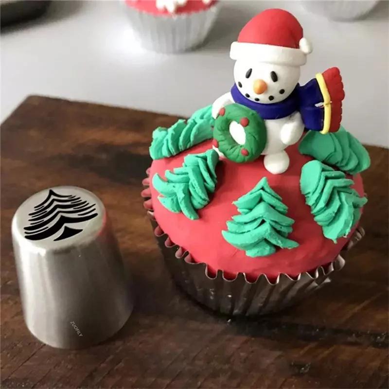 Russian Tulip Icing Piping Nozzle Cake Decoration Cream Tips DIY Cake Bakeware Tool Cupcake Christmas Tree Santa Pastry Nozzles