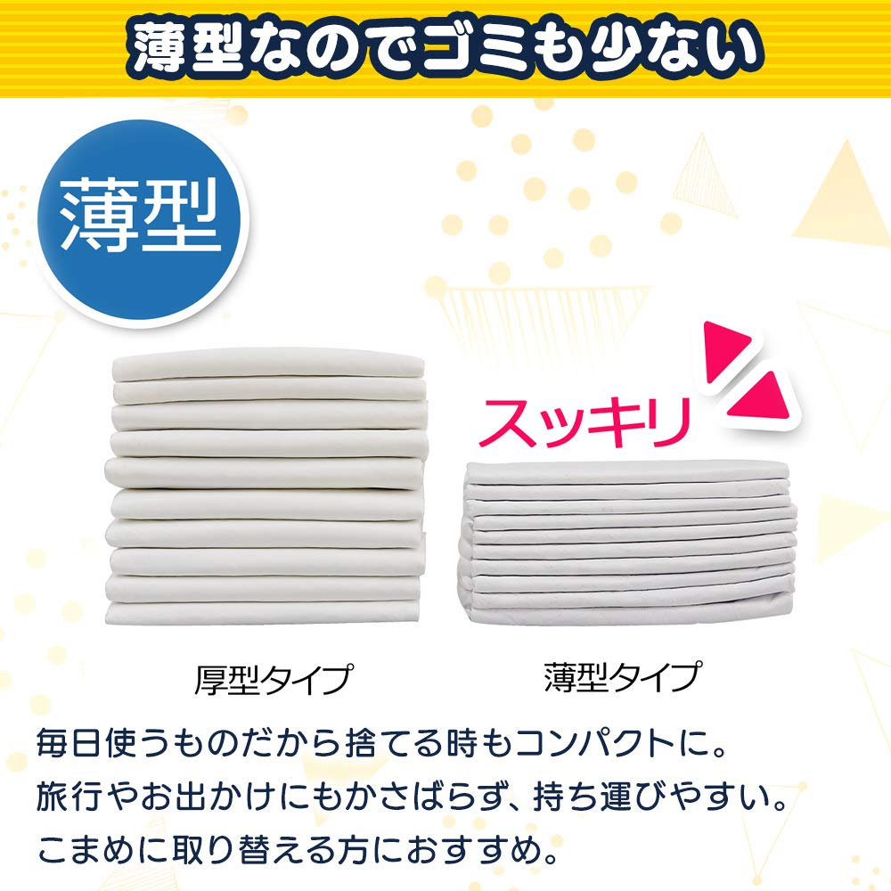 Iris Ohyama Pet 100 Sheets x 4 Bags in Sheets, Thin, Antibacterial, Deodorizing, Small/Medium Dogs, Wide, (400 Sheets) (Sold Case)