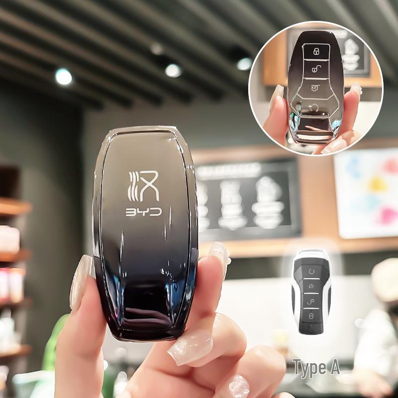 BYD Key Case for Han, Dolphin, Seagull, Mini, Yuan, Tang, Song Pro, and Qin Plus.