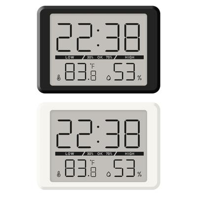 Multifunctional LCD Wall Desk Alarm Clock with Time Date Temperature Humidity Display Minimalists Magnetic Digital Clock