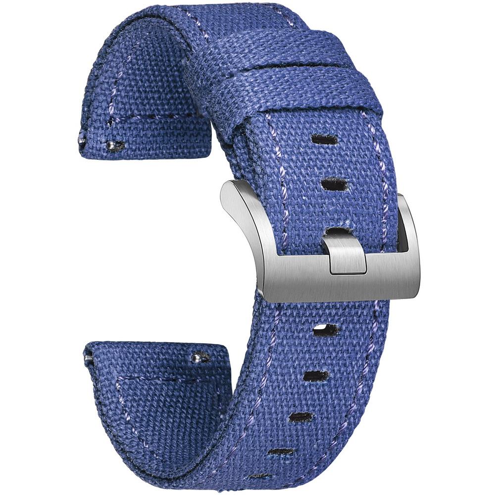 Hemsut Higher Quality Canvas Watch Bands Quick Release 18mm 20mm 22mm 24mm Wrist Straps For Man Women