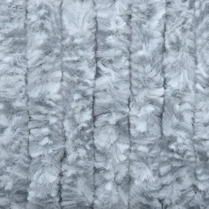 Moustiquaire - VIDAXL - 90x200 cm - Chenille Polypropylène - Réglable - Blanc et gris