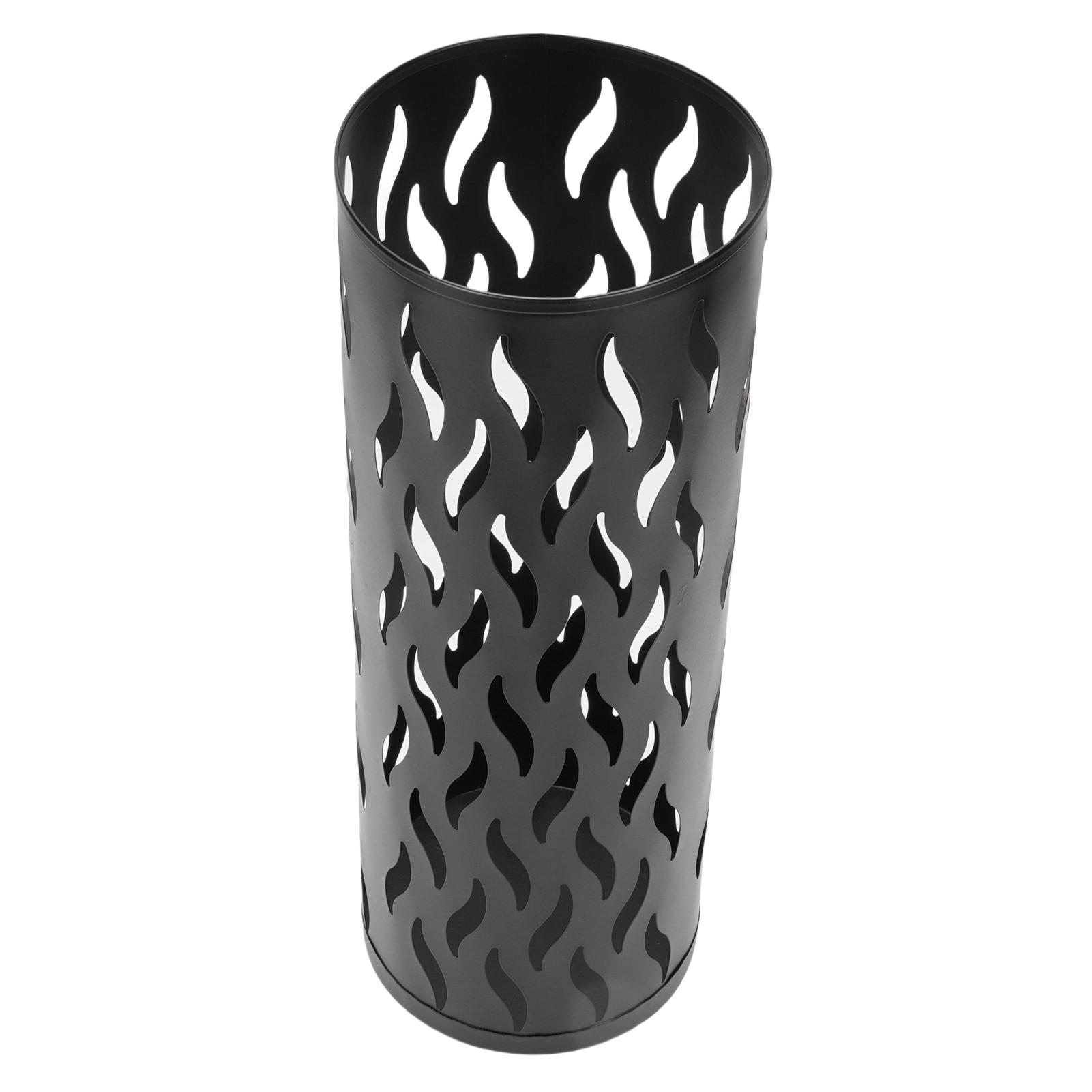 

Металлическая круглая подставка для зонтов для прихожей, органайзер для зонтов S-образной формы с полым узором для дома и офиса чёрный