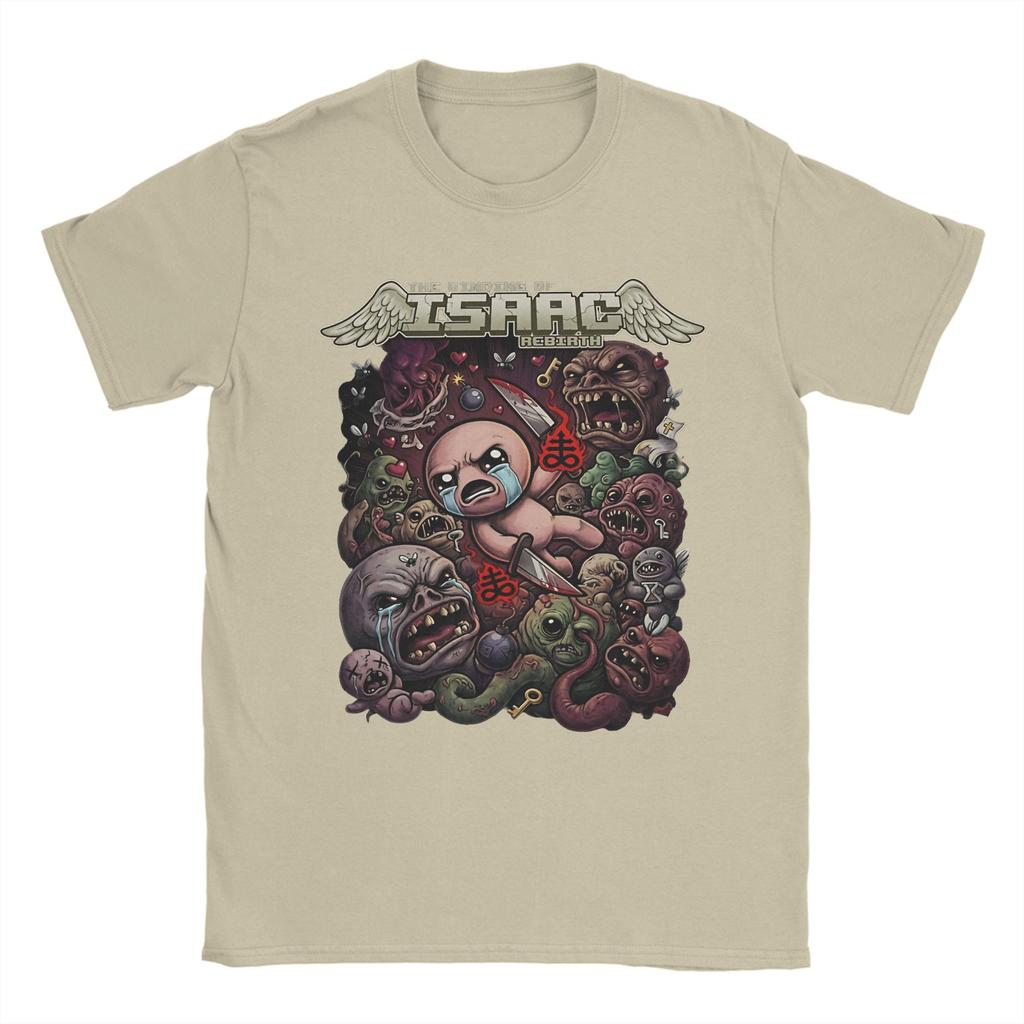 Binding of Isaac Rebirth Pixel Art Fan Unisex T Shirts Vintage Tee Shirt Short Sleeve Crew Neck TShirt 100 Cotton Gift Tops