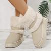 Fashion Retro Fluffy Furry Platform Snow Boots Women Winter Warm Fleece Lined Slip On Ankle Boots Woman Thick Bottom Cotton Padded Shoes