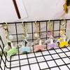 Cartoon Cute Keychain Milk Tea Cup Liquid Quicksand Sequin Keyring