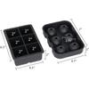 1 or 2 Pcs Ice Cube Trays Silicone Sphere Whiskey Ice Ball Maker with Lids Large Square Ice Cube Molds for Cocktails Bourbon