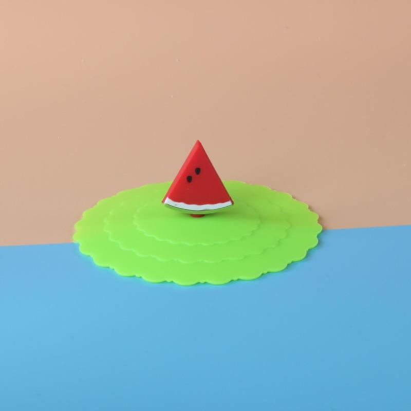 Cute Three-dimensional Cartoon Silicone Cup Lid, Circular Lid, Cute Cat Series Lid