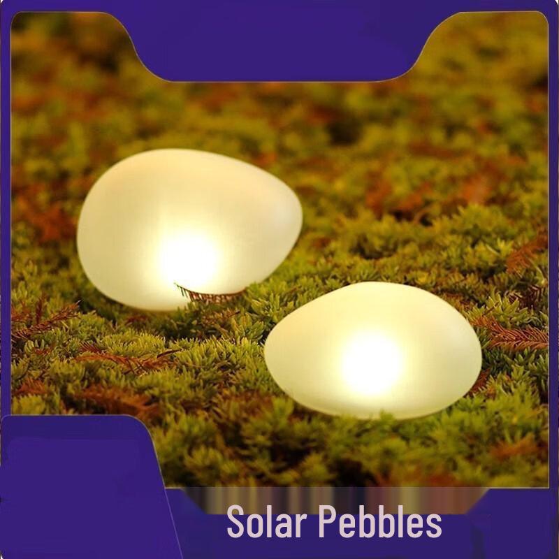 Solar Powered Outdoor Pebble Lights