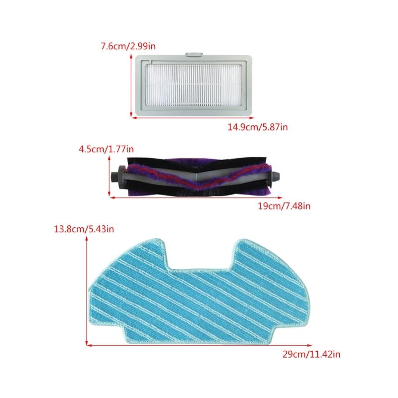 Robot Vacuum Side Brushes Main Brush Replacement Part Mop Cloth Vacuum Filter Vacuum Cleaner Accessories for i5Young