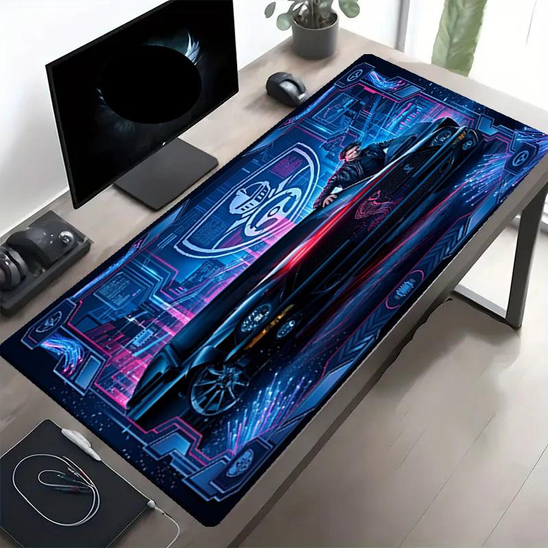 Knight Rider Print Mouse Pad, Anti‑Slip Desktop Keyboard Mat, for PC Laptop Gaming Working Daily Use, Cool Festival Surprise Gift
