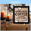 Freshly Coffee Bood Halloween Sign Bar Decor Office Ornament Photo Frame Ghost