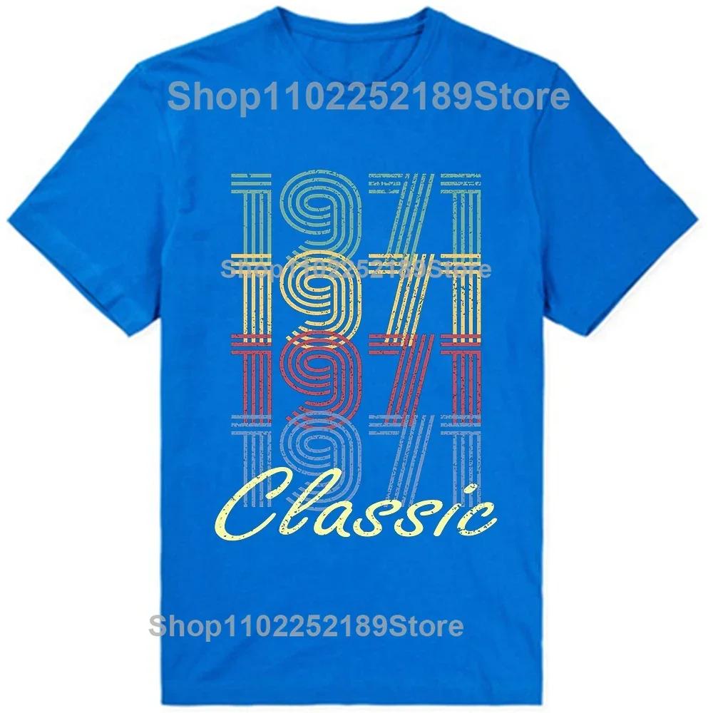 Vintage 1971 Begränsad Upplaga 54-årspresent Musik Kassett T-shirts Grafisk Streetwear Kortärmad Födelsedagspresenter T-shirt Herr