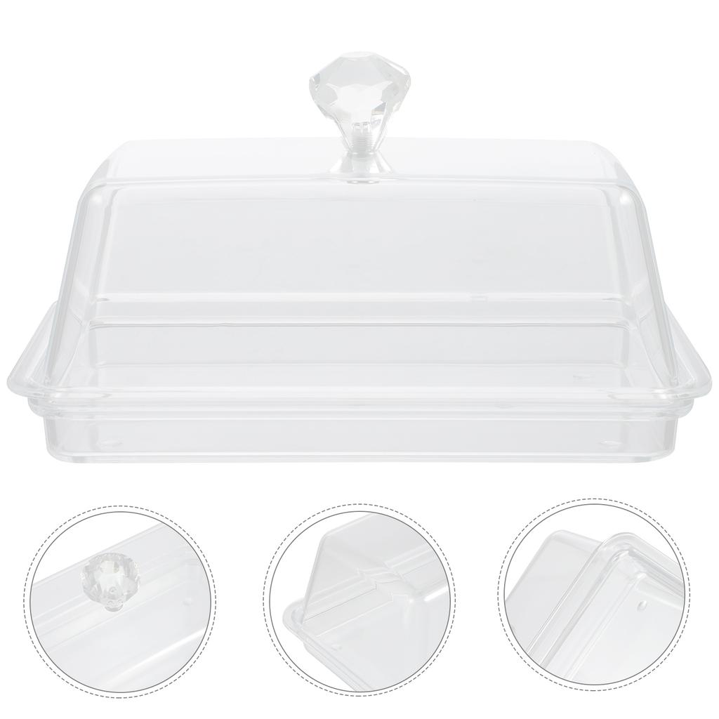 Butter Box Home Tableware Dish with Lid Crisper Food Mini Dessert Server Restaurant Holder