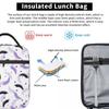 Eyelash Eyes Insulated Lunch Tote Bag Lashes With Purple Glitter Effect Seamless Cooler Thermal Bento Box Outdoor Camping Travel