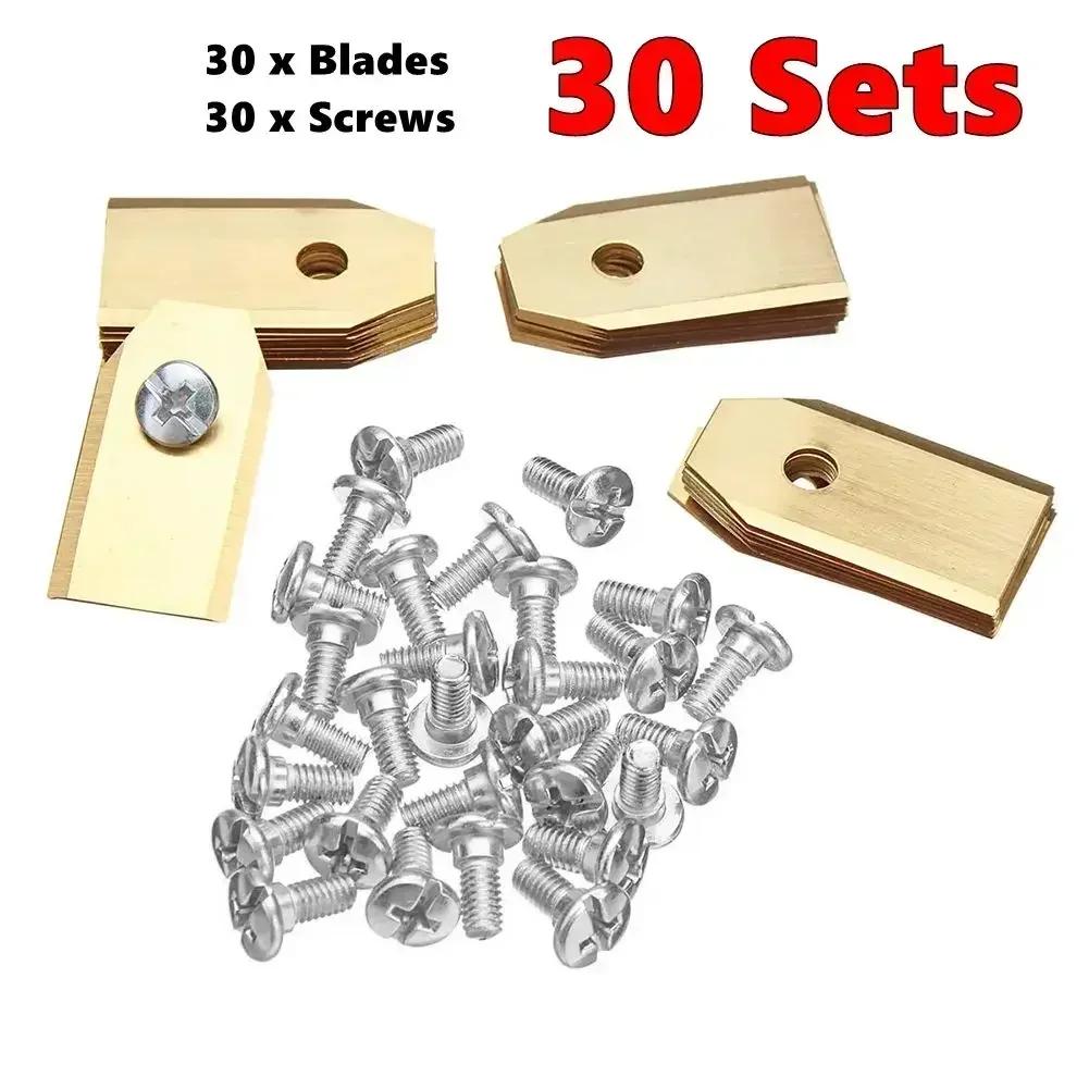 2025 New 30pcs Lawn Mower Cutting Blades W/Screw Kit Replacement for Husqvarna Automower/Gardena Robotic Lawnmower Repair