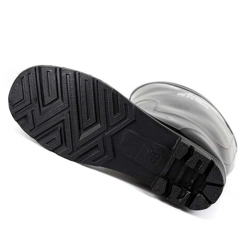 Hohe Regenstiefel Herren schwarz High-Top Gummischuhe Angeln Wasserschuhe drei-proof Regenschuhe