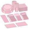 Disposable Solid Color Party Tableware Set - Plates and Cups for Birthday Celebrations