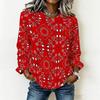 Women Oversized Long Sleeve T Shirt Abstract Wave Printed Casual Loose Daily Wear Blouse