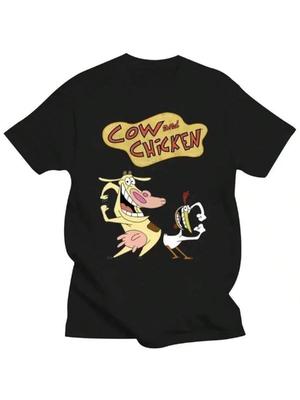 New Cartoon Cow And Chickens V1 David Feiss Tv Series Animated Shirt All Sizes S-4Xl Gift Funny Tee Shirt